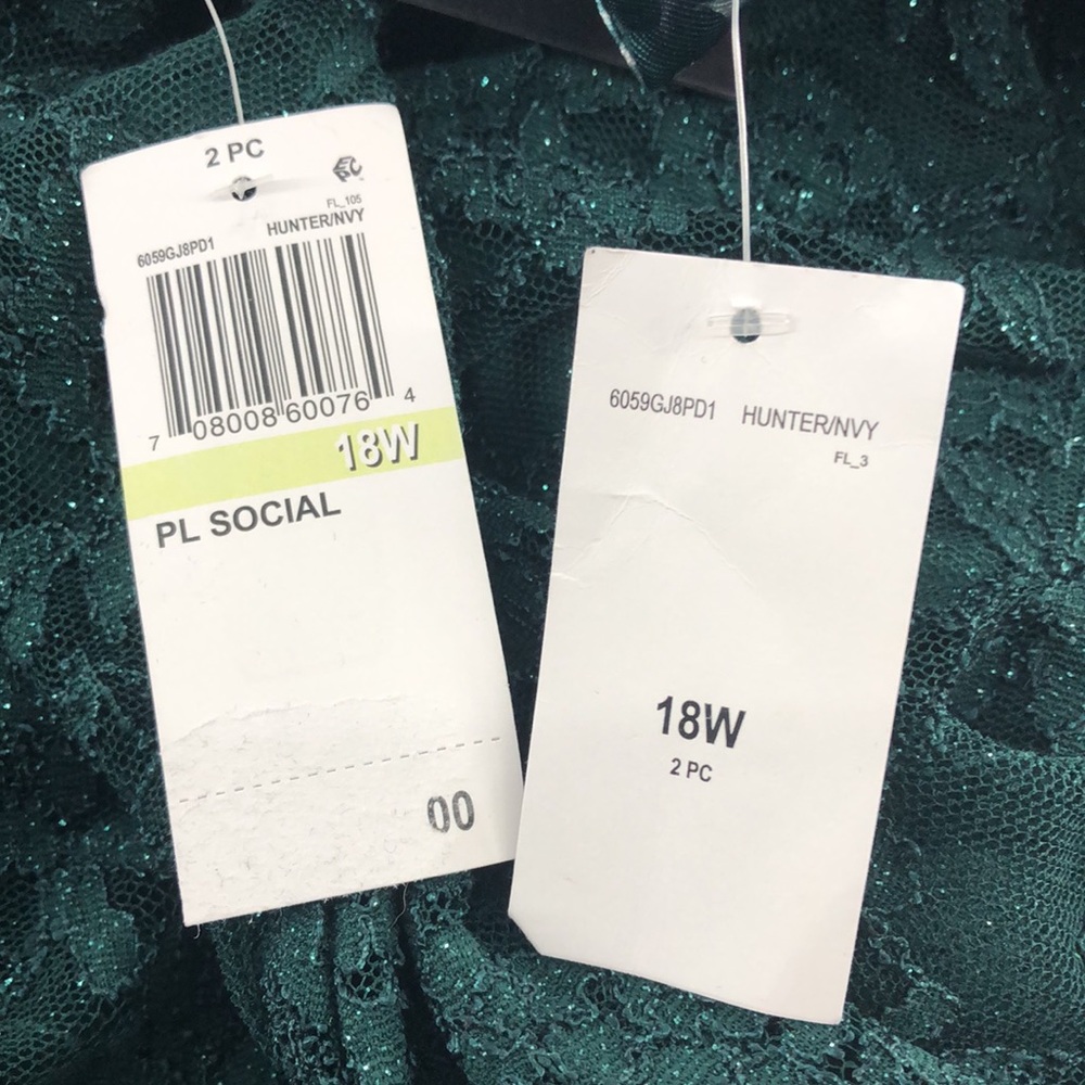 City Studio Emerald Green Embroidered Glitter Set - Picture 10 of 12